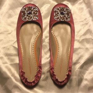 Adrienne Vittadine houndstooth rhinestone flats.