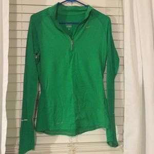 Green Nike Dri Fit Quarter Zip