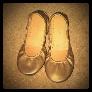 Gold ballet flats