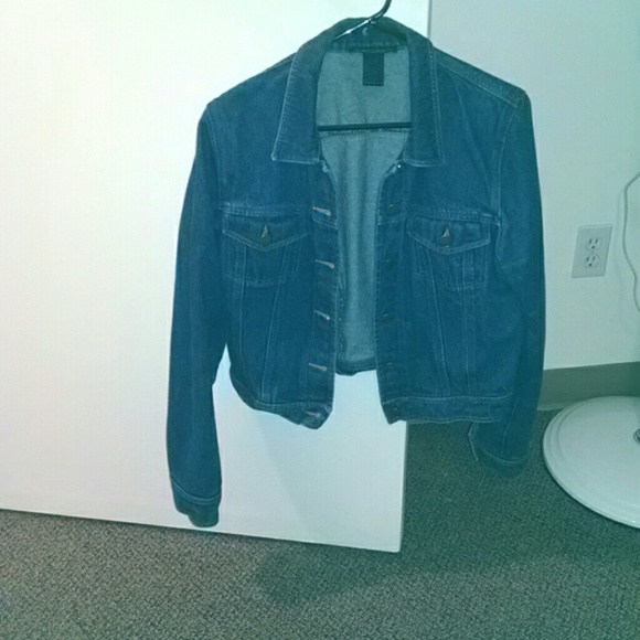 BCBG FOR NORDSTROM Dark denim jacket size Large.