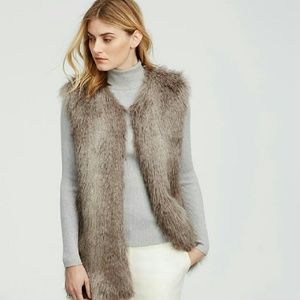 Long faux fur vest