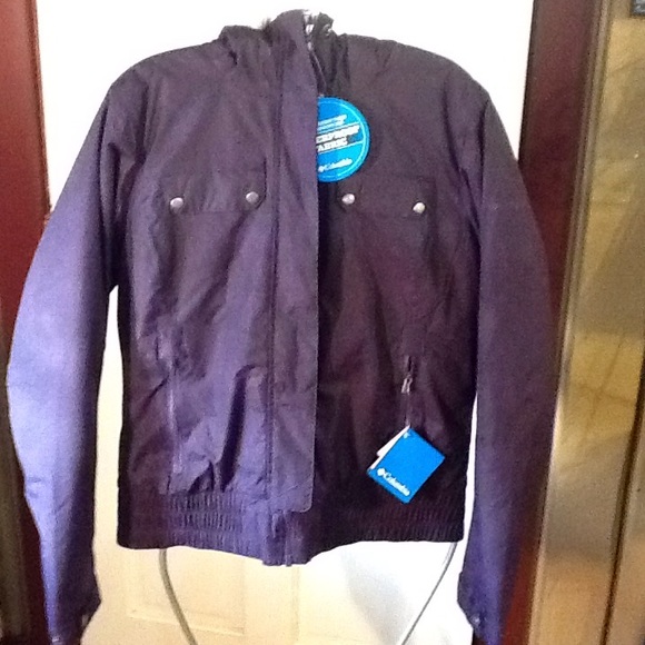 Columbia Waterproof Hooded Jacket Purple NWT