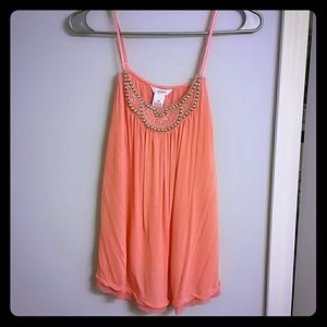 Peachy coral summer tank