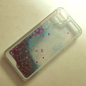 iPhone 5/5S waterfall glitter case blue
