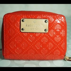 Red Patent leather Kate Spade wallet