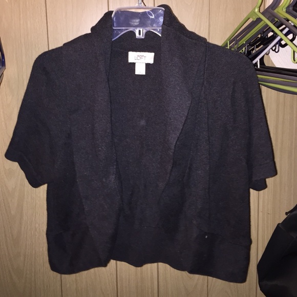 Ann Taylor charcoal grey shrug