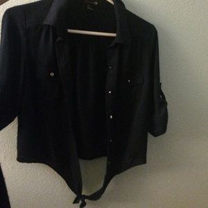 Navy Blue Blouse