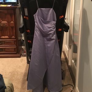 Periwinkle David's Bridal dress