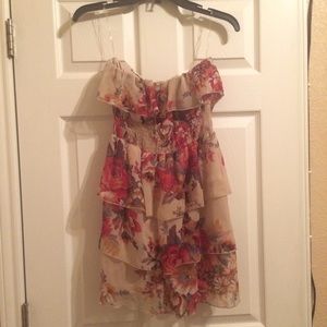 HAS TO GO!! Floral Strapless Sundress