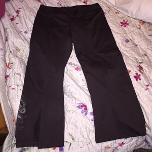 Chocolate brown yoga capris