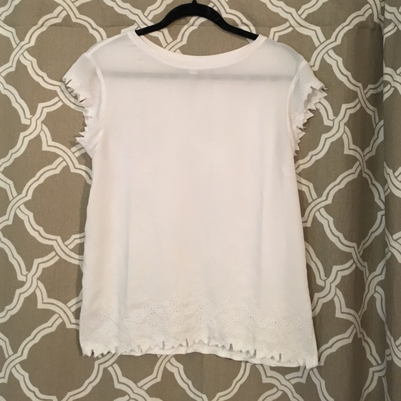 Tee with eyelet detail