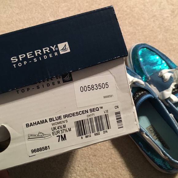 SALE! Aquamarine Sperry Top-Siders - Picture 3 of 4