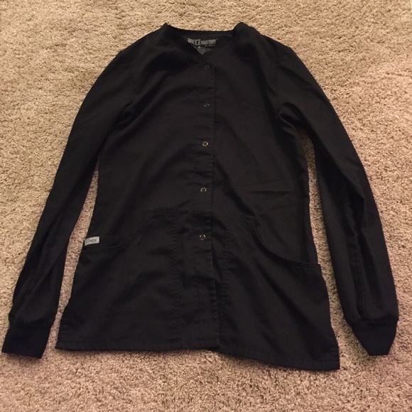 Grey's Anatomy black scrub jacket, size small