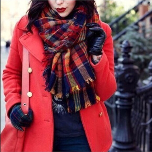HARPER plaid fall scarf - VIBRANT - Picture 3 of 3