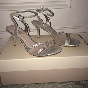 Glint silver  heels size 5