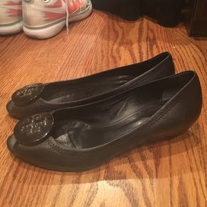 TORY BURCH wedged flats LIKE NEW