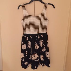 Aqua fit and flare dress