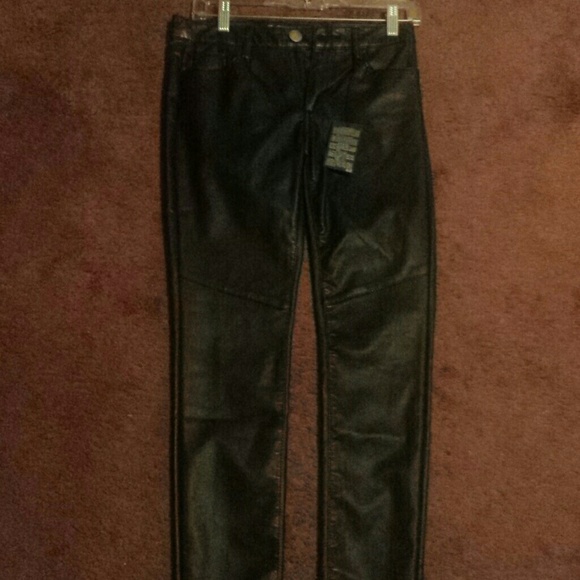 BLACK LEATHER LIKE PANTS BRAND NEW