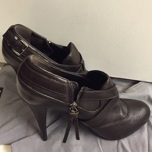 NEW Miu Miu brown leather booties NEVER WORN