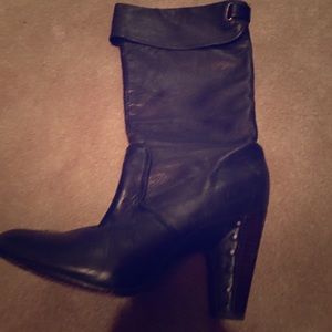 Black Frye boots with cuffs
