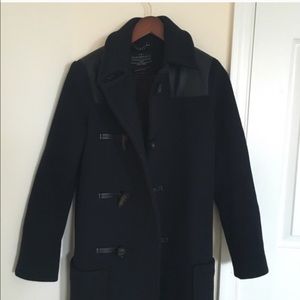 All Saints Navy structured coat