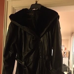 Leather coat