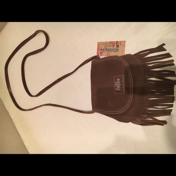 Small brown suede bag