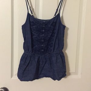 Denim peplum top