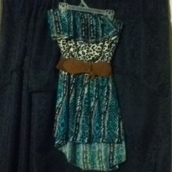 Fitted Cheetah Print Short Dress W/ Brown Belt