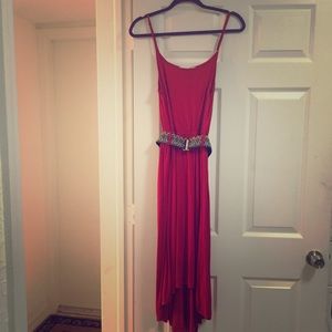 Red dress with belt - size large
