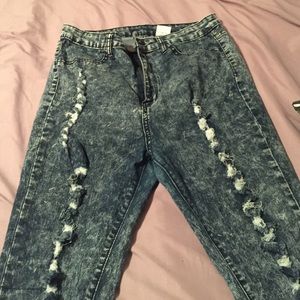 Acid Wash HIGH WAISTED skinny jeans ✨