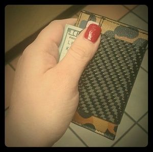 Carbon Fiber Money Clip W/ Coach Minimalist Wallet