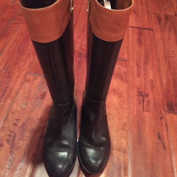 Black and brown boots never worn