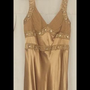 ⚡️Flash sale⚡️Gorgeous silk gold floor length gown