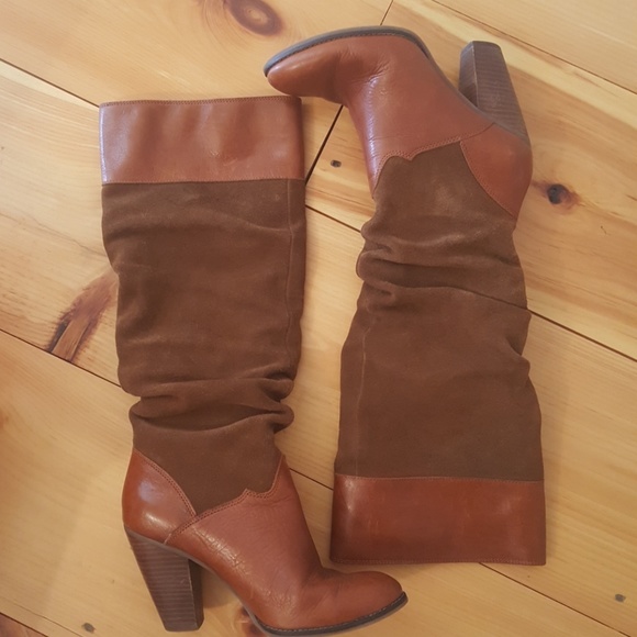 Zodiac Shoes - Zodiac Brown Leather and Suede Heeled Boots