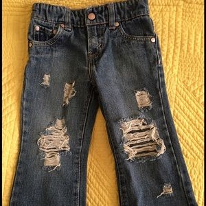 Distressed jeans