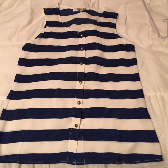 Navy and White blouse