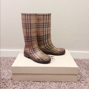 BURBERRY "Haymarket" Rainboots