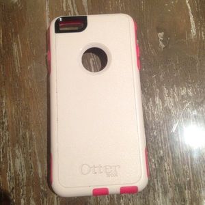 Pink and White IPhone 6s Plus Otterbox Case