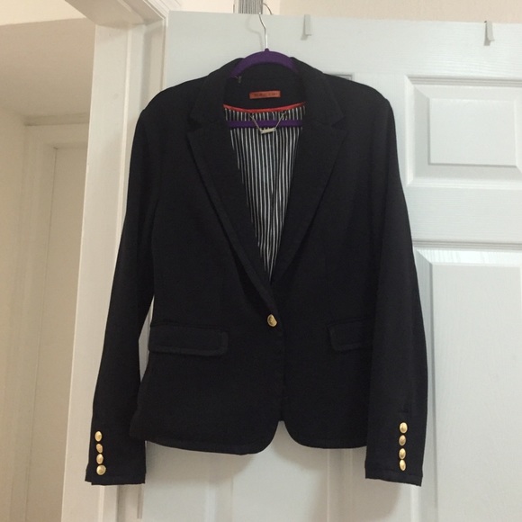 Barami black blazer with gold buttons, Large