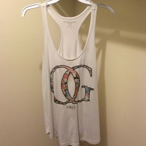 OBEY white racer back tank top