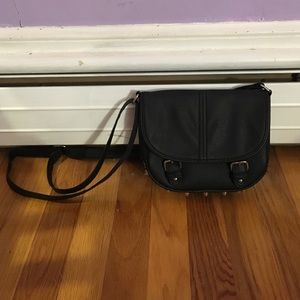 Aeropostale Suede Black Crossbody Bag