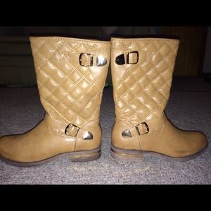 Diamond seamed boots