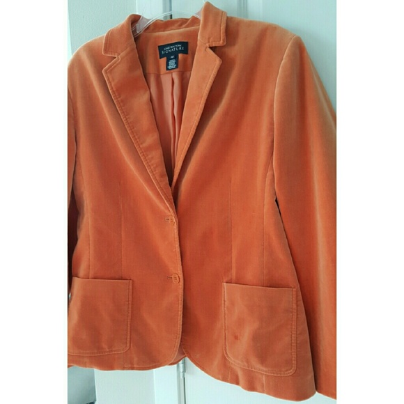 SOLD Orange Velvet Jacket Jones New York Signature - Picture 3 of 3