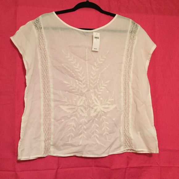 Embroidered Crop Top