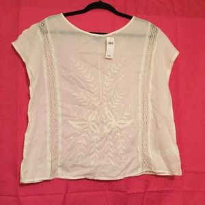 Embroidered Crop Top