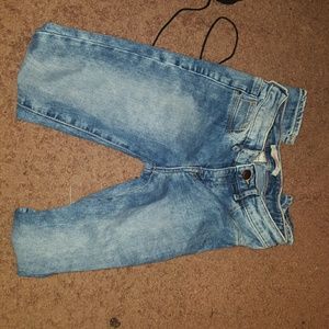 Acid wash skin tight jeggings