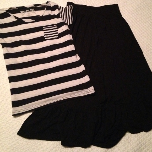 6x tee and maxi skirt