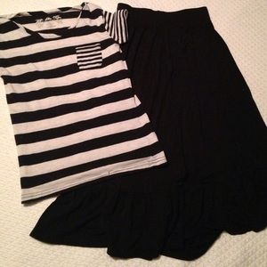 6x tee and maxi skirt