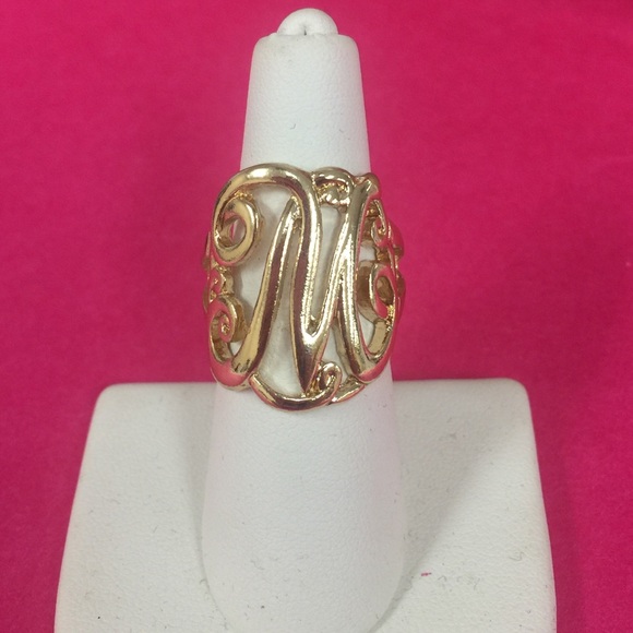 ZokyDoky Jewelry - "M" initial ring in the gold, nwt